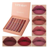 Kit 6 Batom Handaiyan Matte Lip Gloss 24 Horas