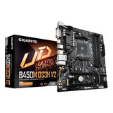 Placa Mãe Gigabyte B450m Ds3h V2 Ddr4 P/ Amd Am4 Matx Preto