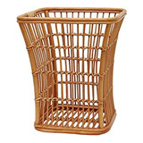 Cesto De Basura De Rattan Para Reciclaje Y Organización (nat