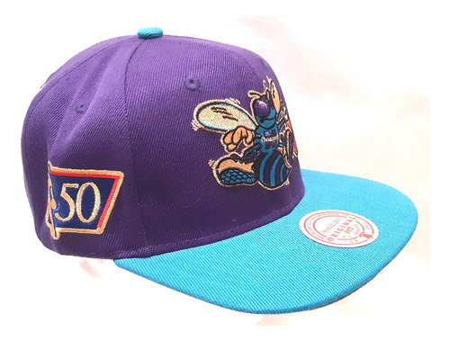 Gorra Mitchell & Ness Nba Charlotte Hornets 50 Aniversary