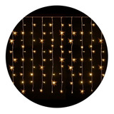 Cortina Lluvia 144 Leds 2 Mts X 1,20 Mt Reales Luces Led Calida Deco