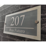 Número Residencial De Casa Espelho De Vidro Com Nome Da Rua