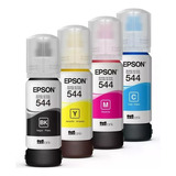 Kit 4 Tintas 544 Epson Originales L1110 L3110 L3150 L3160 