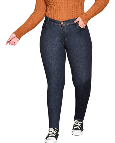 Pantalon Chupin Mujer Tiro Alto Talles Grandes Cenitho Jeans