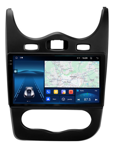 Multimidia Logan 13/14 9p Android Carplay Iplay 64gb