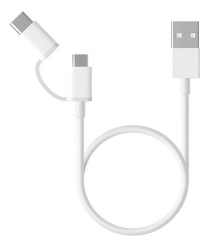 Cable Micro Usb Type-c 100cm Mi 2-in-1 Xiaomi Color Blanco