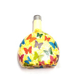 Botella En Decoupage Mariposas