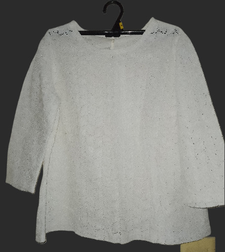 Blusa Blanca De Broderie ( Ver Medidas)