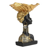 Estatua De Cabeza De Mujer Africana Nordica, Porche,