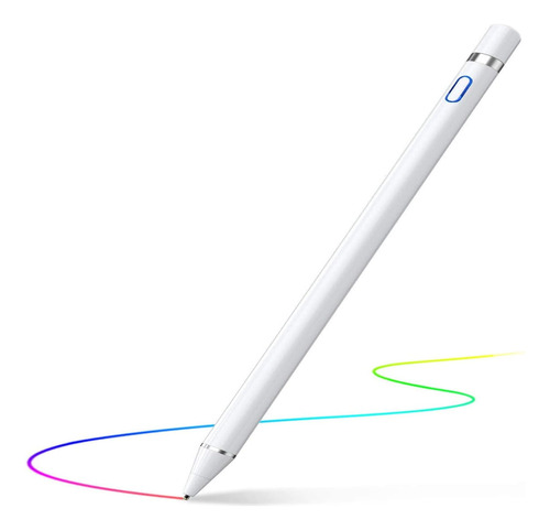 Pencil Stylus Ponta Fina Para iPad Palm Rejection 1.5m White