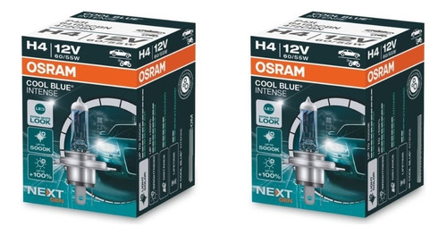 2 X Ampolletas H4 Osram 12v Cool Blue Intense Next Gen 5000k