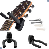 Suporte Parede Ajustável Para Pendurar Violão/guitarra/baixo Cor Preto