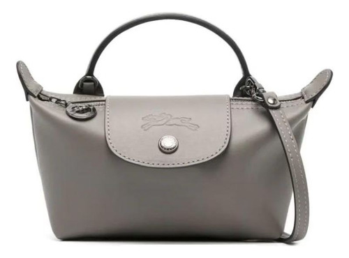 Longchamp Le Pliage Original Bolso Mini Con Asa,color Gris