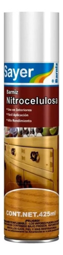 Barniz Entintado Para Madera Nitrocelulosa 425ml Brillante