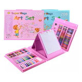 Set Arte Niños Maleta 208 Piezas Crayon Acuarela Plumon