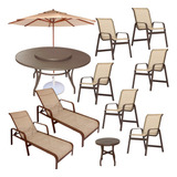 Móveis Para Piscina,mesa,cadeiras,espreguiçadeiras,ombrelone