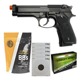 Pistola Airsoft Beretta Kwc M92 Mola 6mm  + 1300 Bb