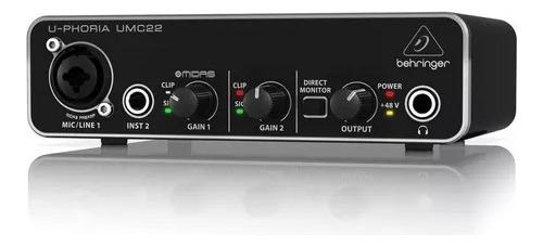 Interfaz De Audio Behringer U-phoria Umc22 Color Negra