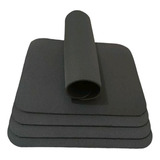 Kit 5 Mouse Pads Preto Simples 19*17 Neoprene