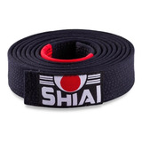 Cinturon Faixa Negro Jiujitsu Marca Shiai 10 Costuras