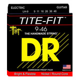 Cuerdas De Guitarra Electrica Dr Tite Fit 09-46 Pack De 3 