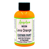 Pintura Acrílica Angelus 4 Oz ( 1 Pieza ) Color Lava Orange