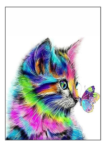 Cuadro Suspiro De Gato Mariposa Multicolor