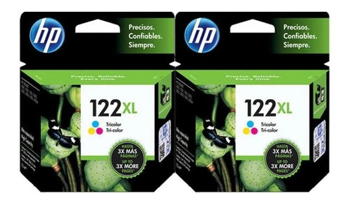 Dual Pack Cartucho De Tinta Original Hp 122xl Negro O Color