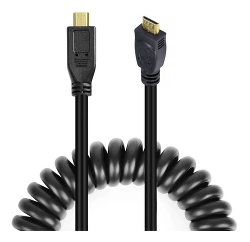 Cable En Espiral Mini-hdmi X Micro-hdmi 2.0 4k Hd De 40 Cm