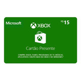 Cartão Presente Pré Pago Xbox Live R$ 15 Reais Gift Card