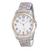 Reloj Q&q Qyq Q206j404y Casual Acero Hombre + Estuche