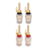 4 Bornes Plug Nakamichi Banana Fêmea Terminal (2 Pares)