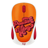 Mouse Logitech M317c - Inalámbrico - Usb - Positive Vibes Color Naranja