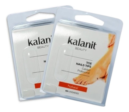 Kit X2 Tips Para Pies Kalanit Beauty 60un C/u - Tono Natural