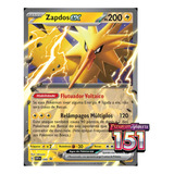 Carta Jumbo Pokémon Zapdos Ex Promo Escarlate Violeta 151 