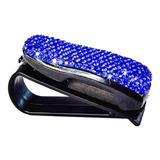 Rhinestones Car Gafas Titular Organizador Rack Auto Azul