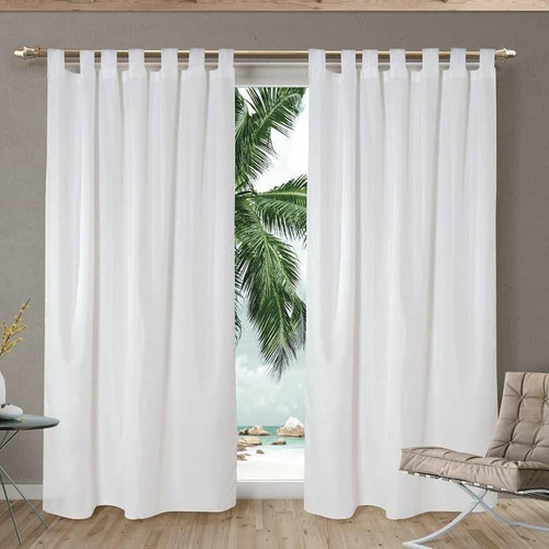 Juego De Cortinas Tropical Mecanico Colores Lisos