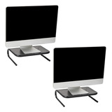 Mind Reader 2metmonst-blk Soporte De Monitor De Metal, Eleva