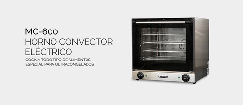 Horno Convector Santini Base Con Latero + 4 Bandejas 44x32cm