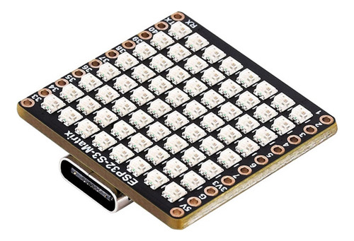 Placa De Microdesarrollo Esp32-s3 Con Matriz Led, 8 X 8 PuLG