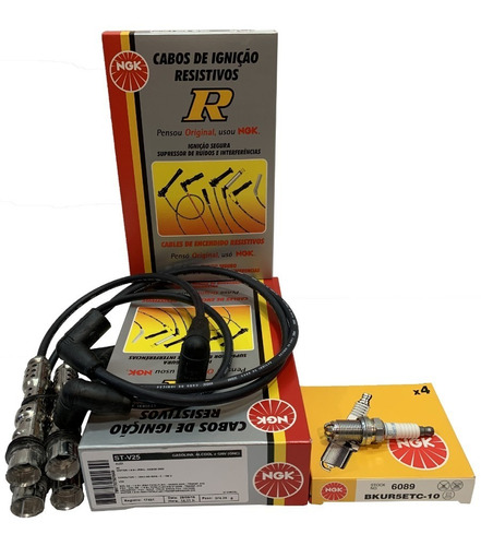 Kit Cables Ngk Y Bujias 3 Electrodos Ngk Gol Trend 1.6 8v