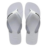 Chinelo Havaianas Dual Fc 8275 Branco/cinza Gelo 