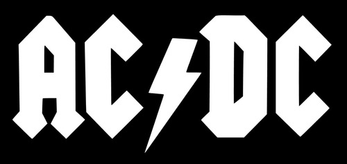 Vinil Sticker Calcomania Auto Logo Ac/dc Banda Rock