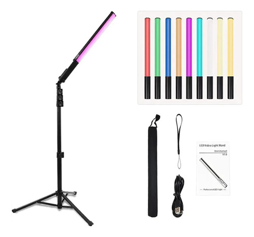 Tubo Aro De Luz 50cm Fotografia Iluminacion + Tripode 180 Cm