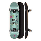 Skate Montado Profissional Cisco Feminino Flowers 8.0 Abec 5