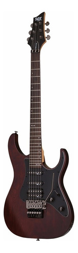 Guitarra Eléctrica Schecter Banshee-6 Fr Sgr De Tilo Walnut Satin Con Diapasón De Palo De Rosa