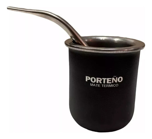 Set Mate Térmico Porteño - Acero Inoxidable  Bombilla Y Caja