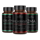 Zma + Creatina Cápsulas + Pré Treino Cafeína - Natures Now