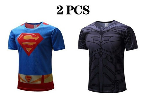 2pcs Playera Marvel Playeras Gym Hombre De Spider-man