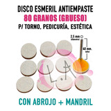 Disco Esmerilado Podología C/abrojo 80 Gr X 10un. + Mandril